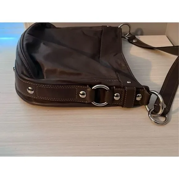 Coach Leather Hobo Shoulder Bag/Purse #L0920-F14707, Brown - Picture 10 of 15